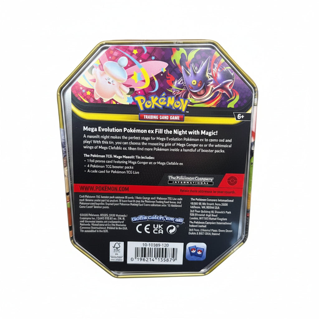 Pokémon TCG Mega Evolution Mega Moonlit Mega Clefable EX Tin
