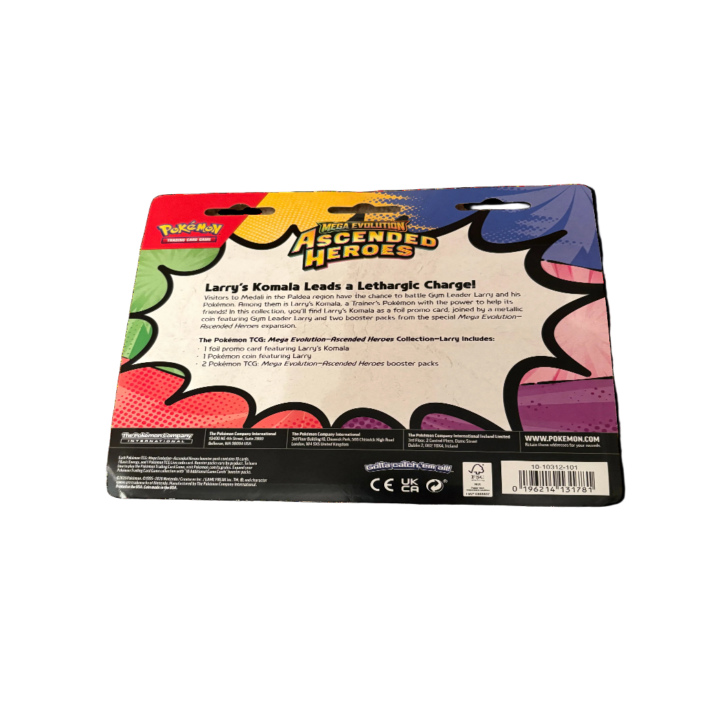 Pokemon TCG Ascended Heroes Larry's Komala 2 Pack Blister