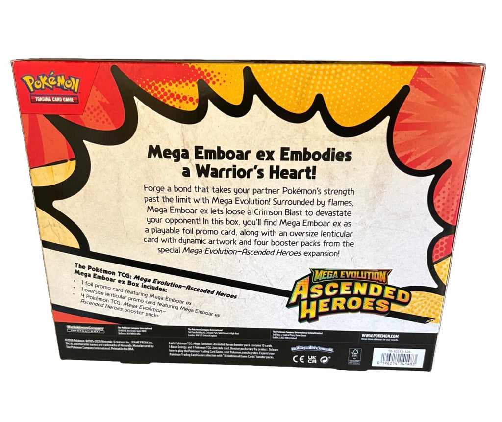 Pokemon TCG - Mega Evolution Ascended Heroes Mega Emboar EX Box