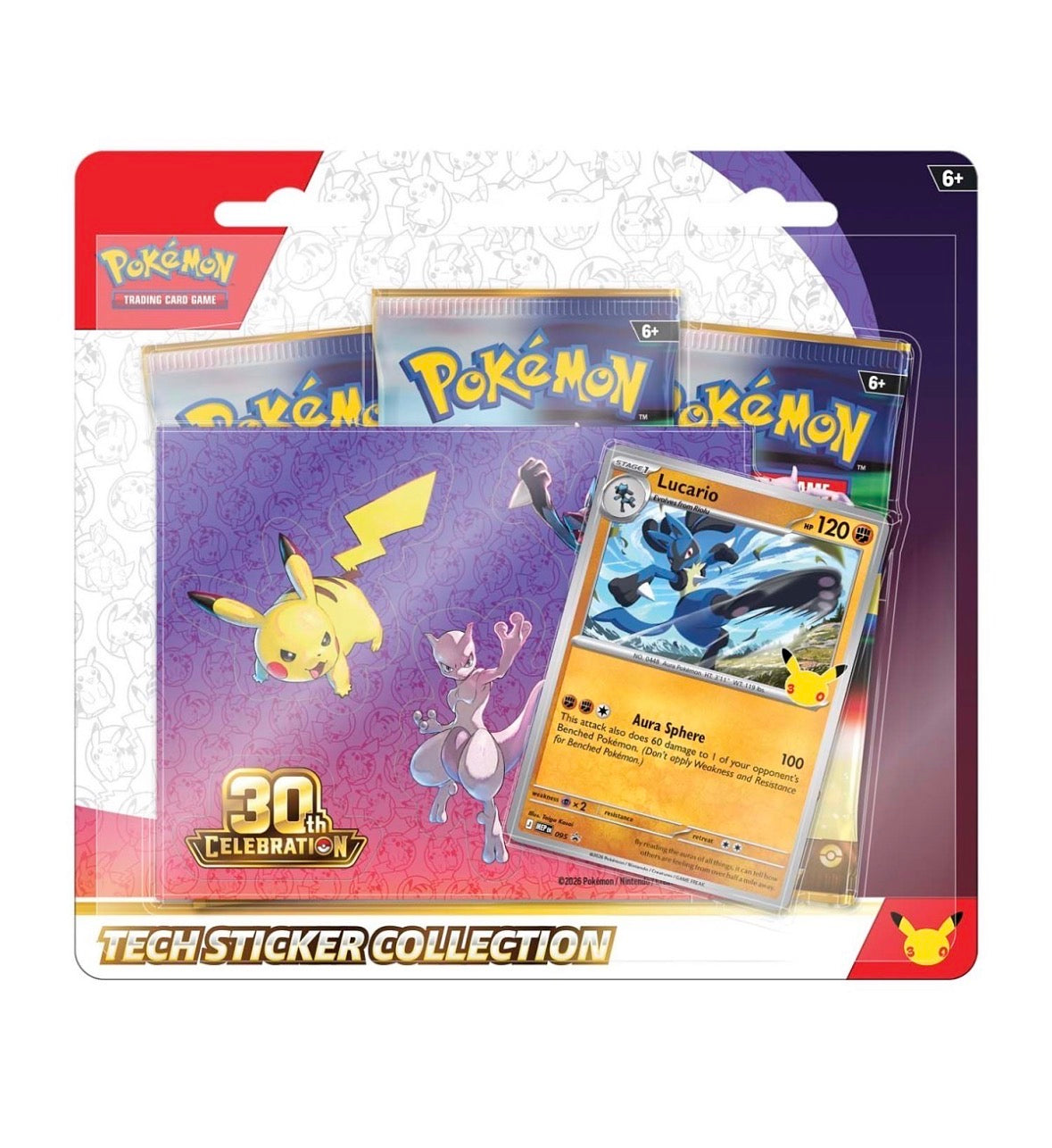 Pokemon 30th Anniversary Celebration Tech Sticker Collection Lucario (Presale)