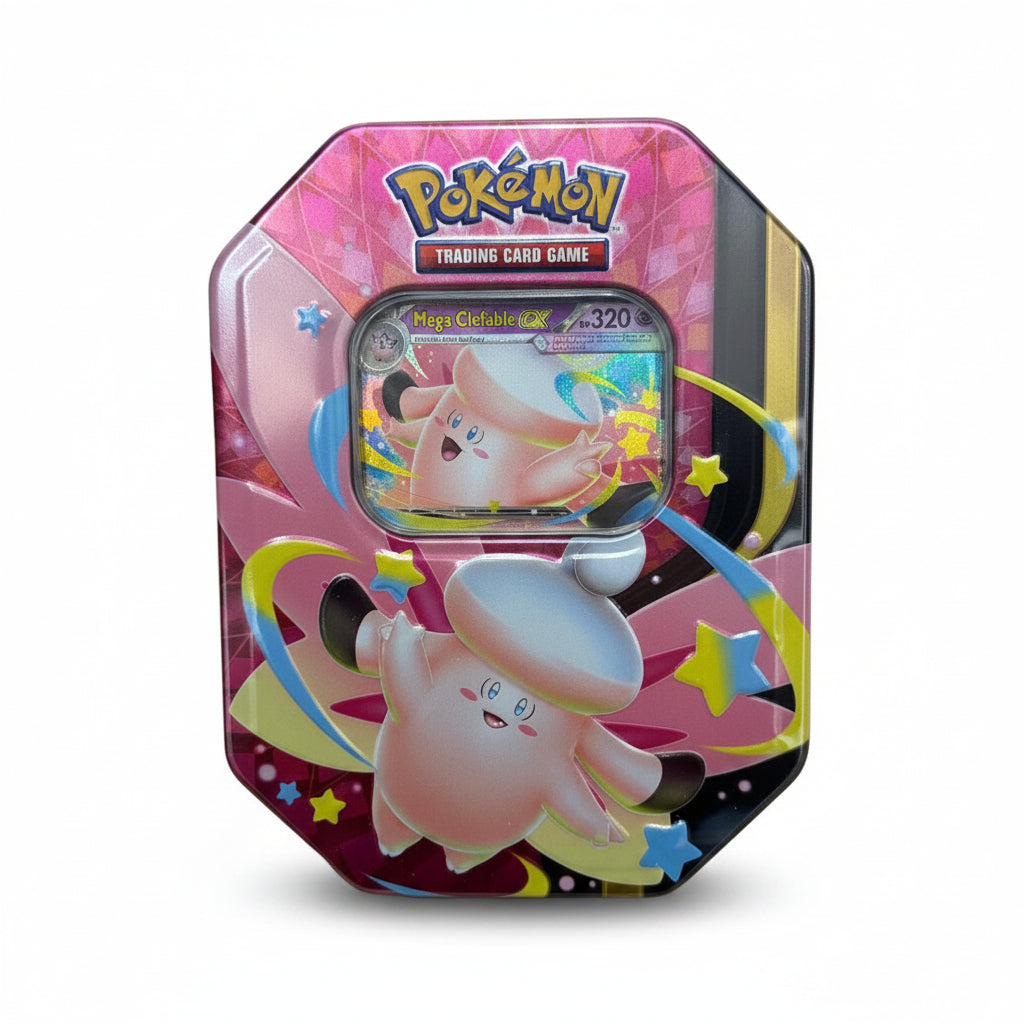 Pokémon TCG Mega Evolution Mega Moonlit Mega Clefable EX Tin