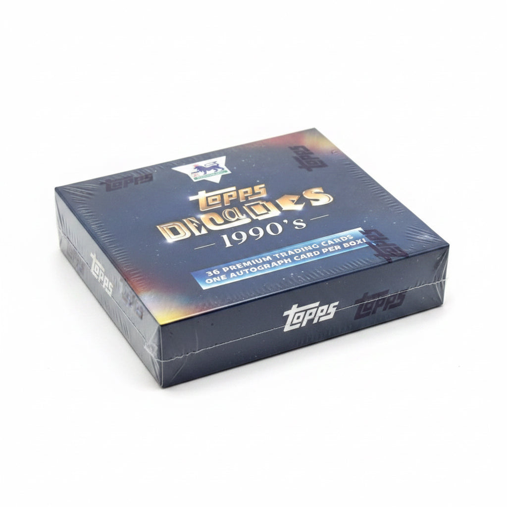 2025 Topps Decades Premier League – 90’s Edition box