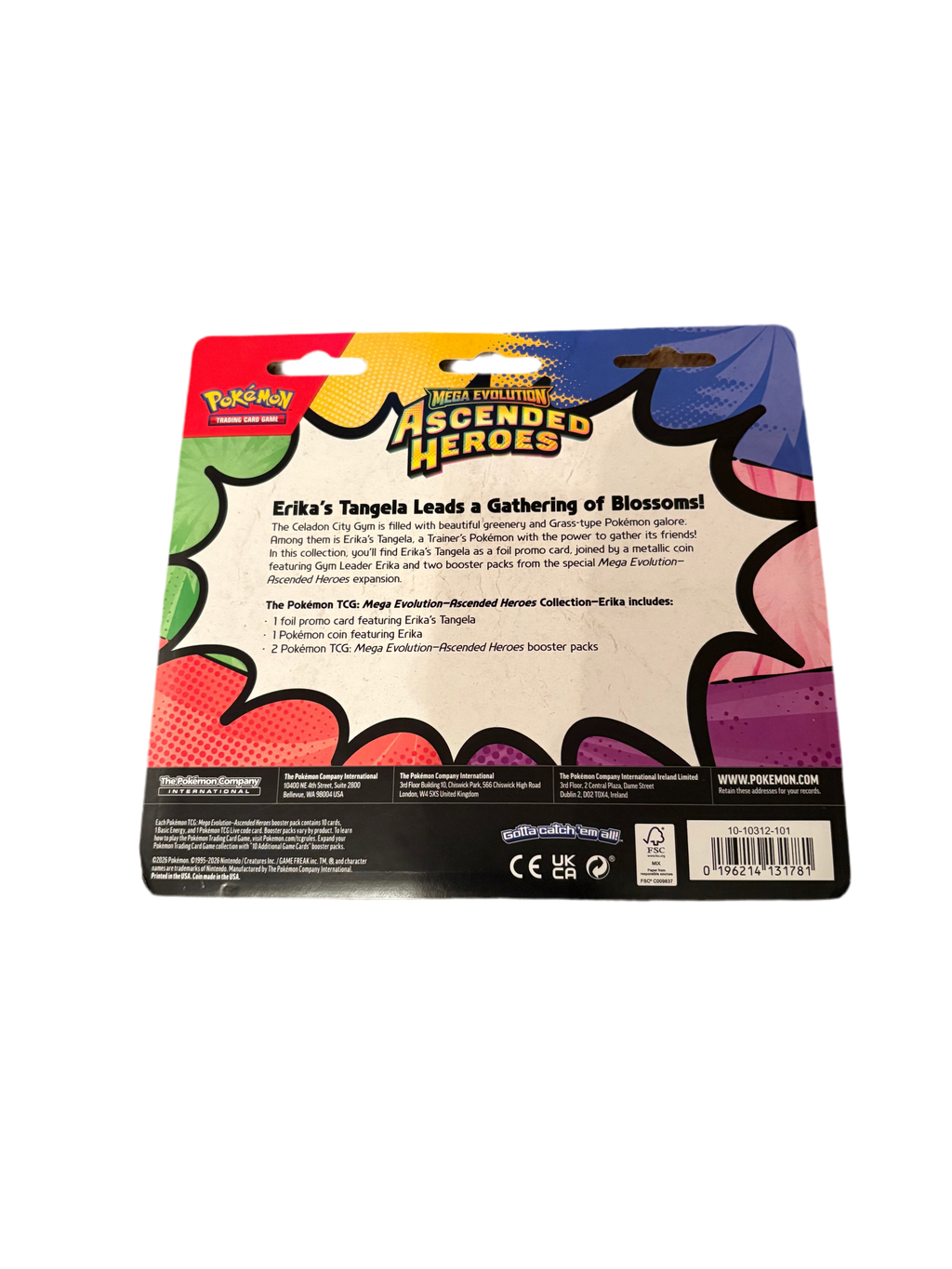 Pokemon TCG Ascended Heroes Erika’s Tangela 2 Pack Blister
