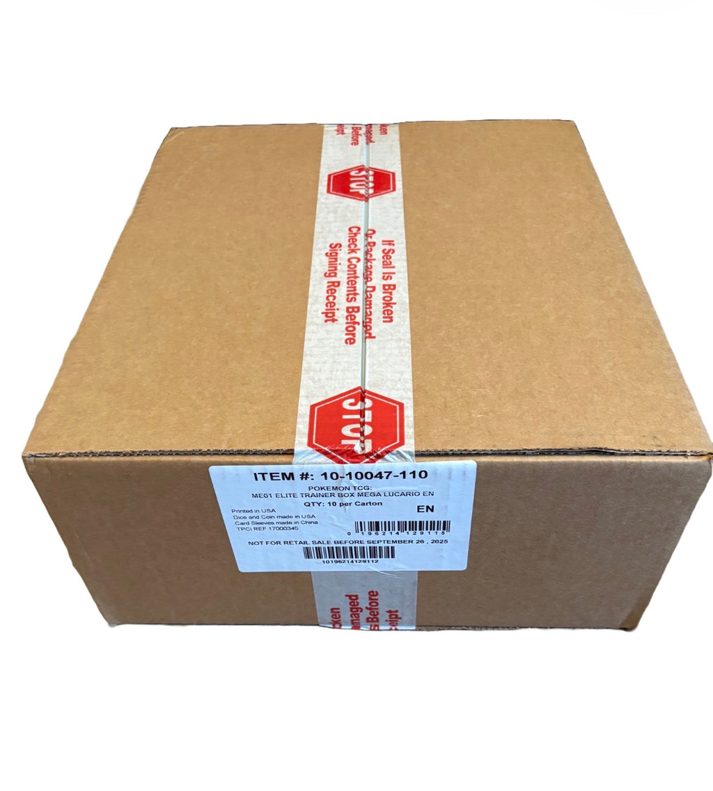 Pokemon Mega Evolution (ME01) Lucario Elite Trainer Box (ETB) SEALED CASE of 10
