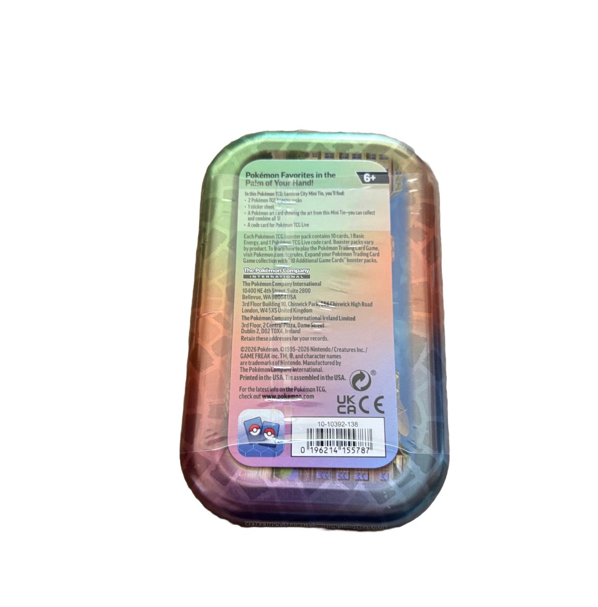 Pokémon TCG Lumiose City Mini Tin Booster (Random Design)