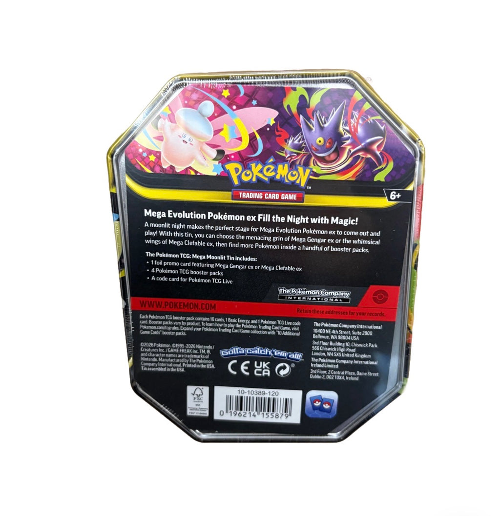Pokémon TCG Mega Evolution Mega Moonlit Mega Clefable EX Tin