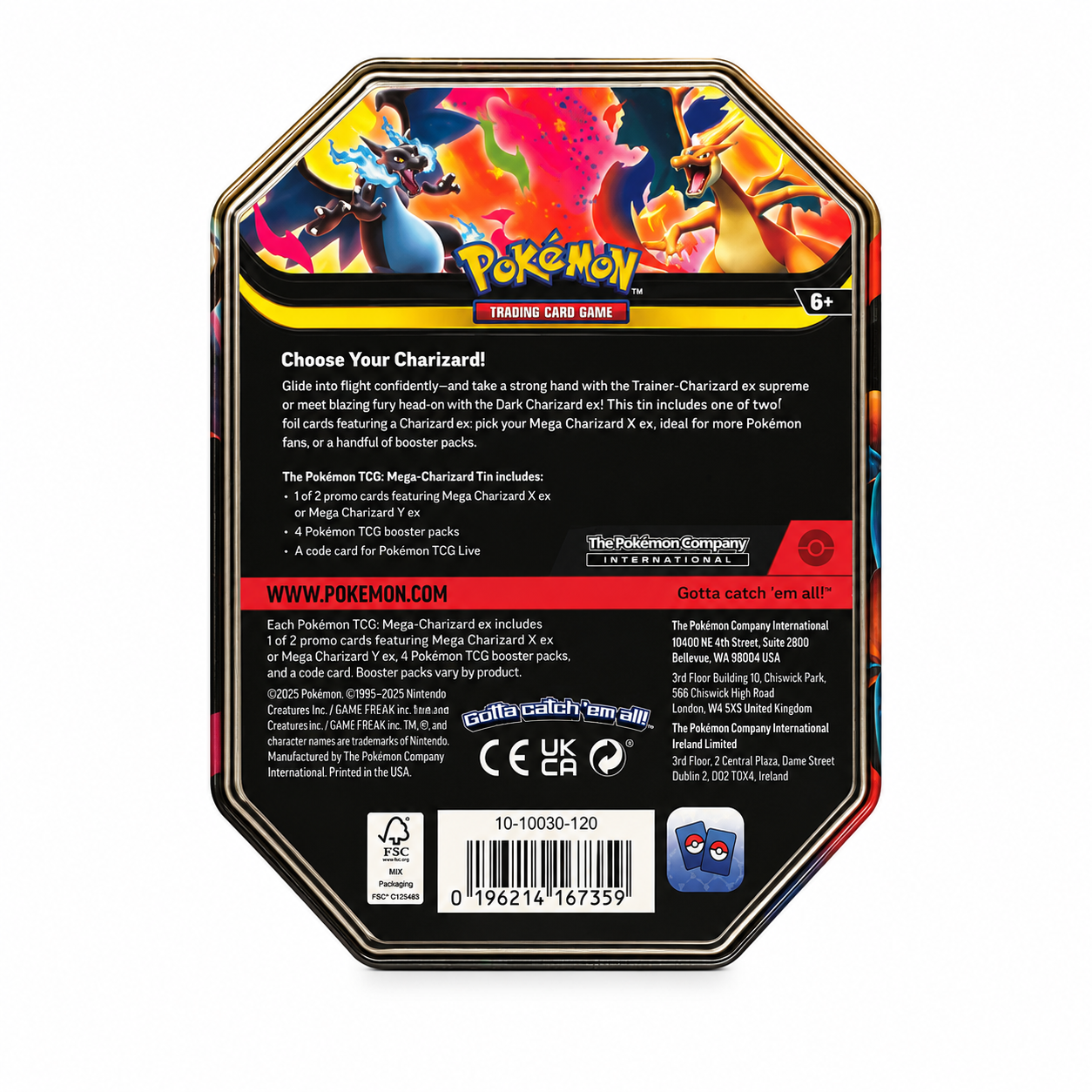 Pokemon TCG: Mega Charizard EX X Tin