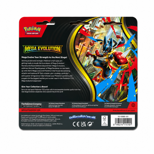 Pokemon TCG Mega Evolution Triple Blister Pack/3 Pack Blister - Golduck - Sealed
