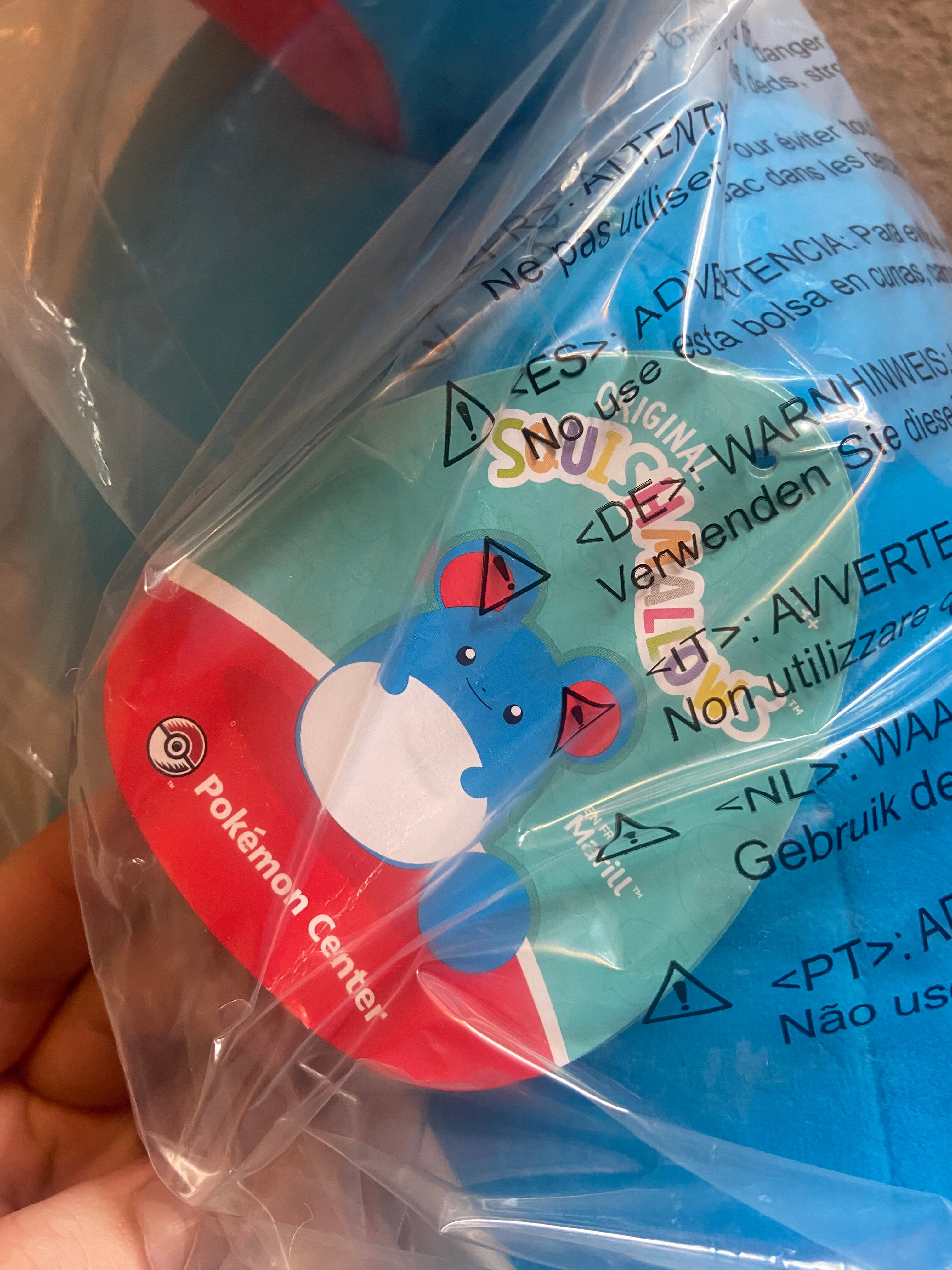 Pokemon Center Marill Squishmallows Plush 12 Inch