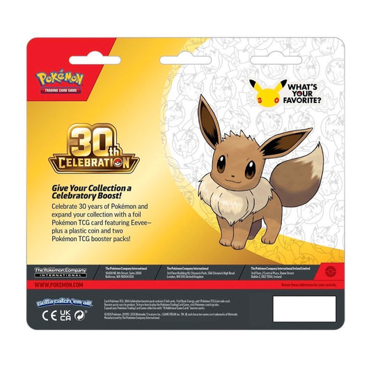 Pokémon TCG 30th Anniversary Celebrations Eevee Double Blister (Presale)