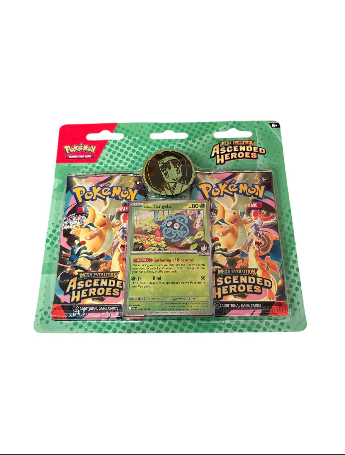 Pokemon TCG Ascended Heroes Erika’s Tangela 2 Pack Blister