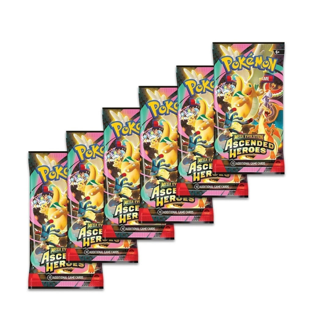 Pokémon Mega Evolution Ascended Heroes Booster Bundle (6 Packs)