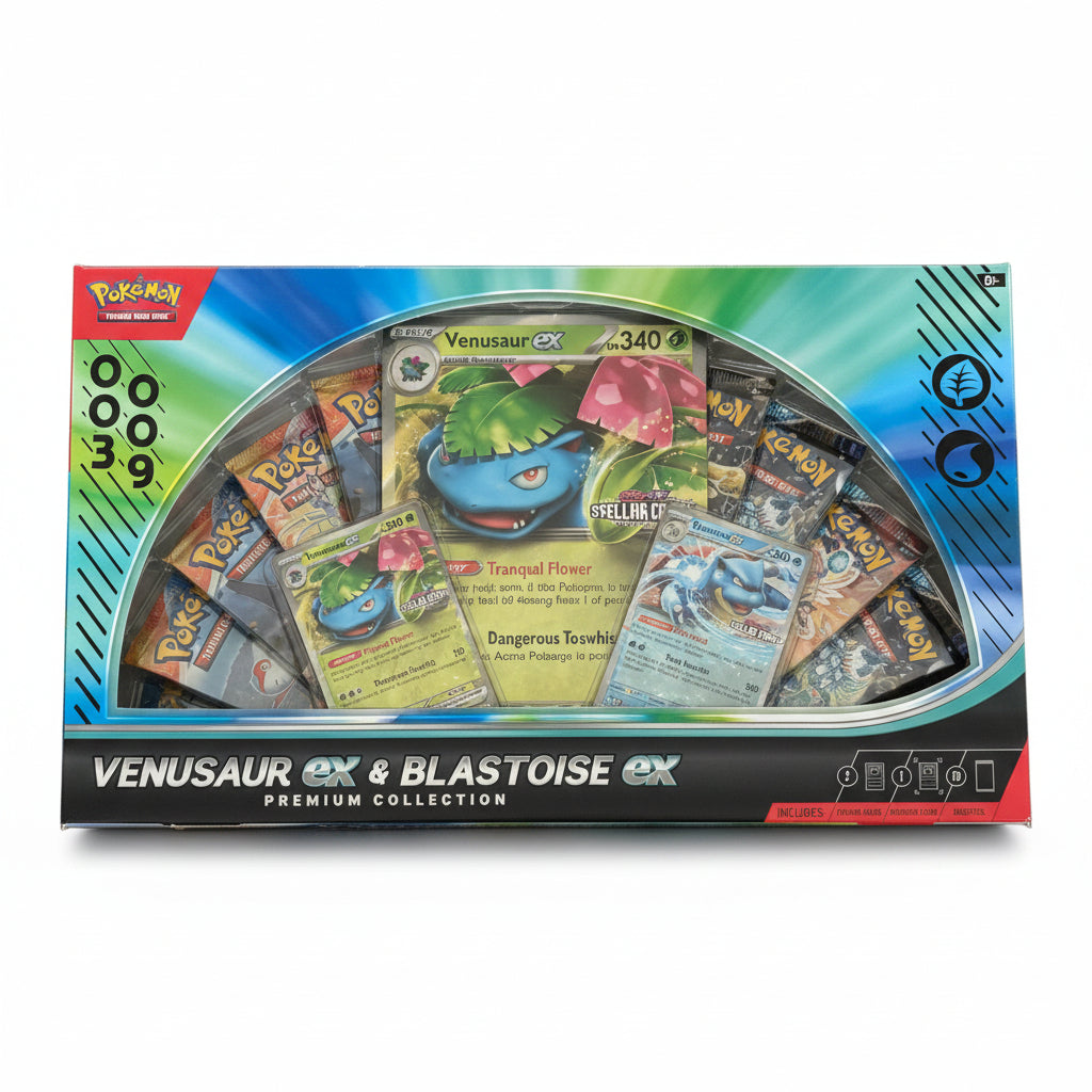 Pokemon Venusaur ex & Blastoise ex Premium Collection Box