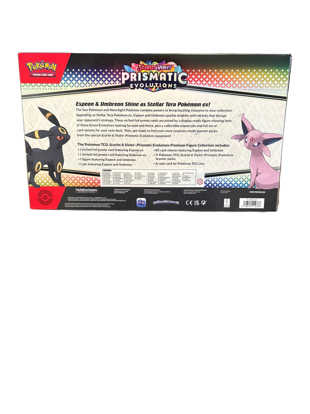 Pokemon Prismatic Evolution Figure Collection Box