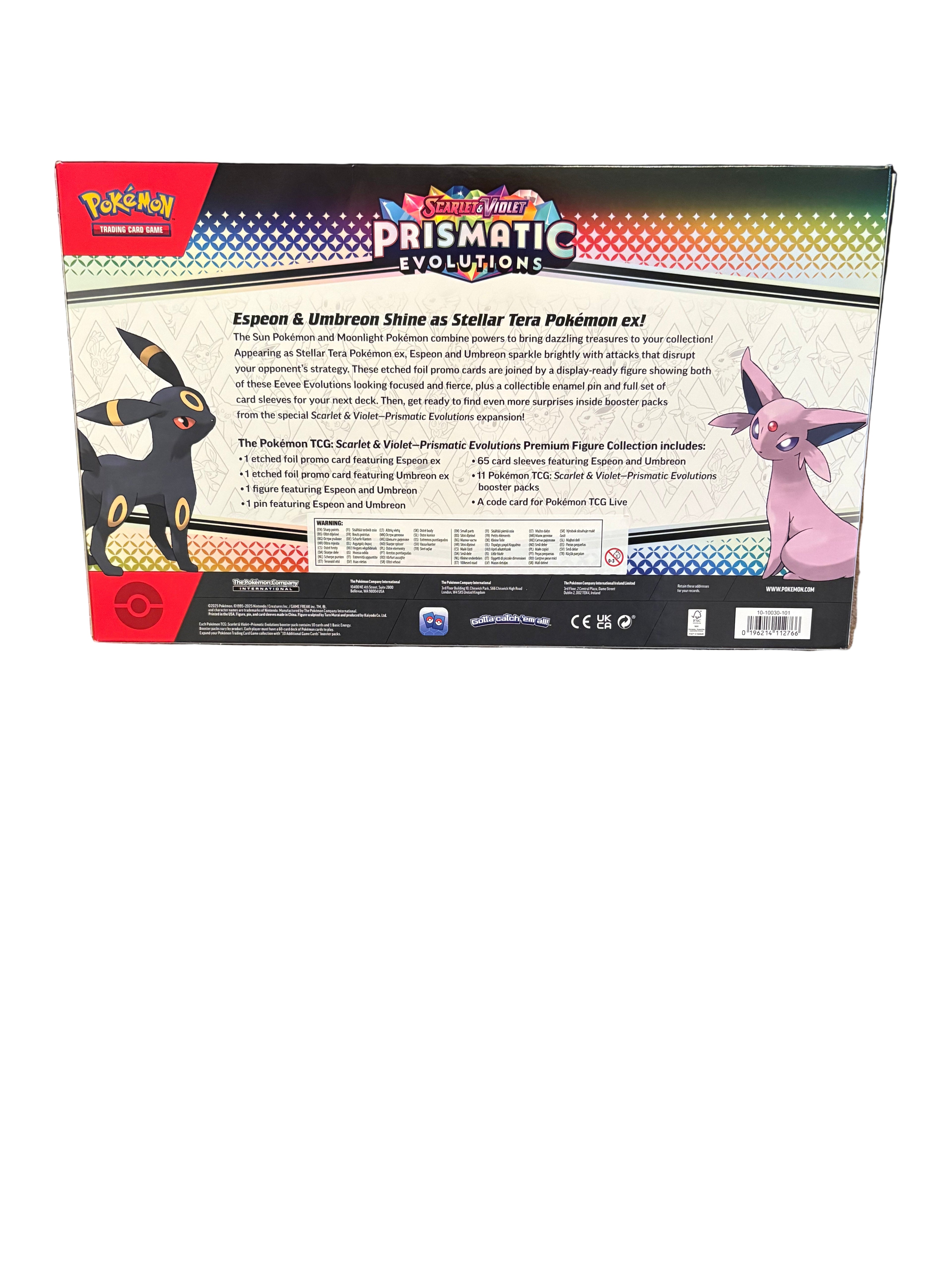 Pokemon Prismatic Evolution Figure Collection Box